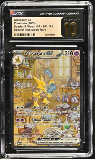 Alakazam Ex 201/165 151 Pokemon - 2023 Pokemon - CGC 10