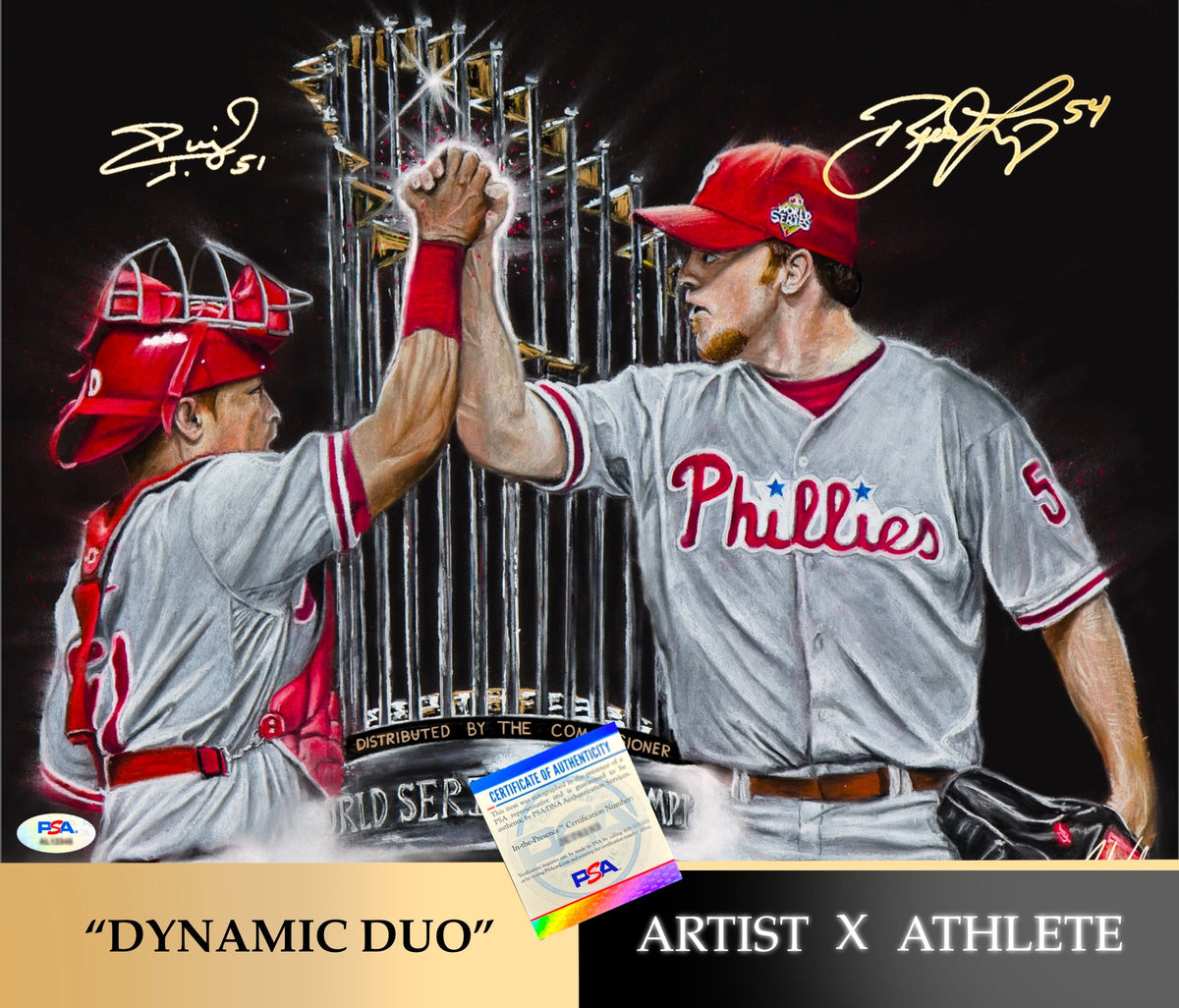 Phillies "Dynamic Duo" Brad Lidge & Carlos Ruiz Dual Autograph