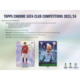 2023/24 Topps UEFA Club Competitions Chrome Soccer Hobby 12 Box Case