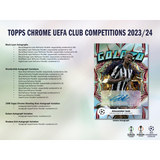 2023/24 Topps UEFA Club Competitions Chrome Soccer Hobby 12 Box Case