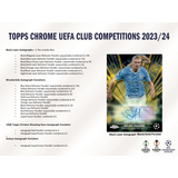 2023/24 Topps UEFA Club Competitions Chrome Soccer Jumbo Box