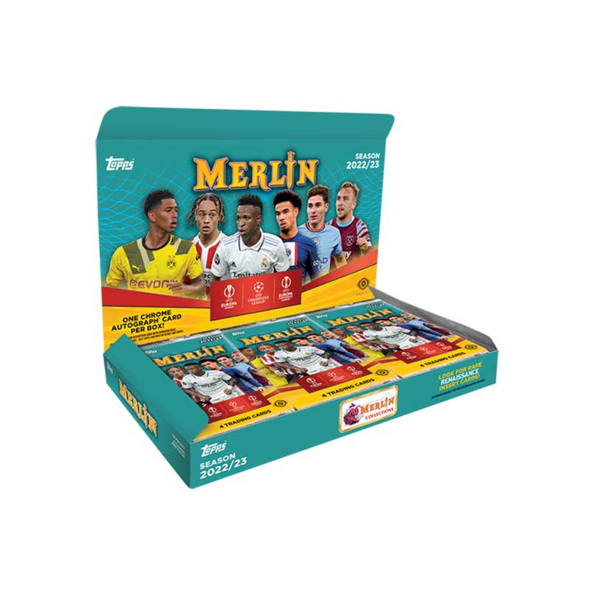 2022-23 Topps Uefa Club Competitions Merlin Chrome Soccer Hobby Box