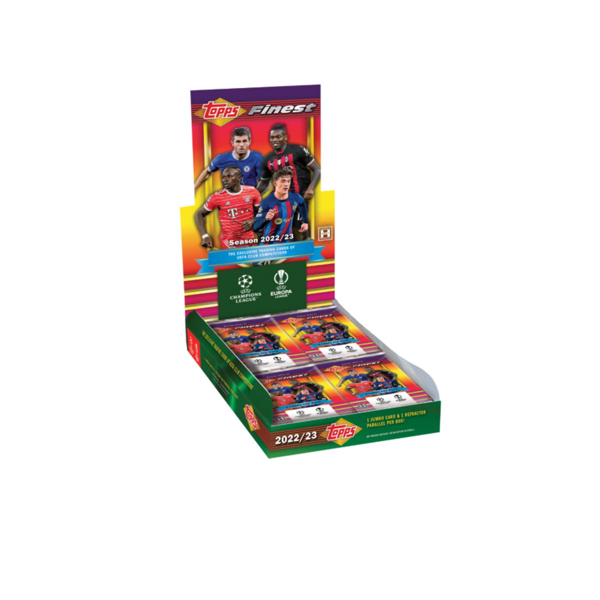 2022-23 Topps Finest Flashbacks Uefa Club Competitions 6 Box Case