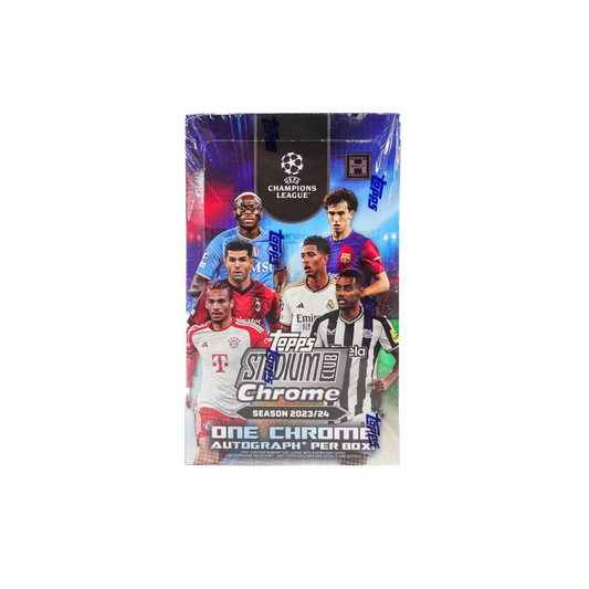 2023-24 Topps Uefa Club Competitions Stadium Club Chrome Soccer Hobby 12 Box Case