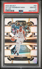 Graded 2023 Panini Select Victor Wembanyama #87 Silver Rookie RC Basketball Card PSA 10 Gem Mint