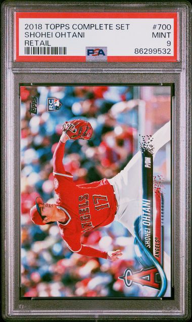 Shohei Ohtani 2018 Topps Complete Set #700 Rc PSA 9