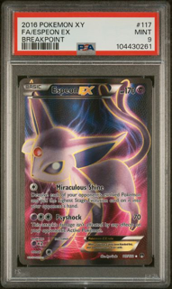 Espeon Ex 117/122 - Breakpoint - 2016 Pokemon - PSA 9