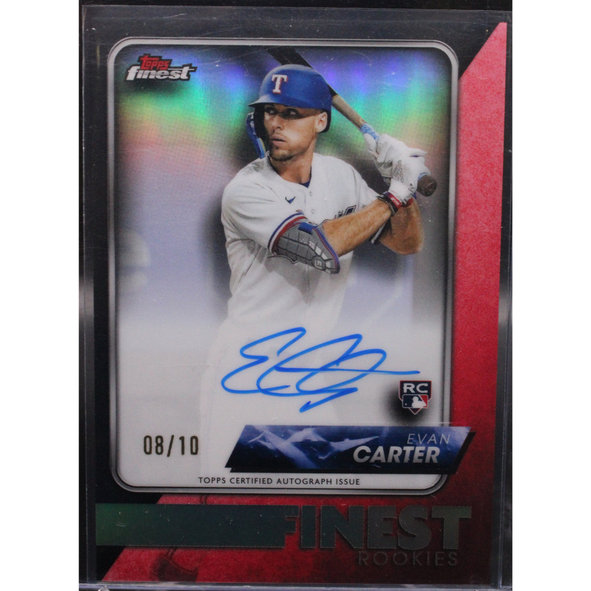 2024 Topps Finest Baseball - Evan Carter Fr-Ec - Black Finest Rookies Auto /10