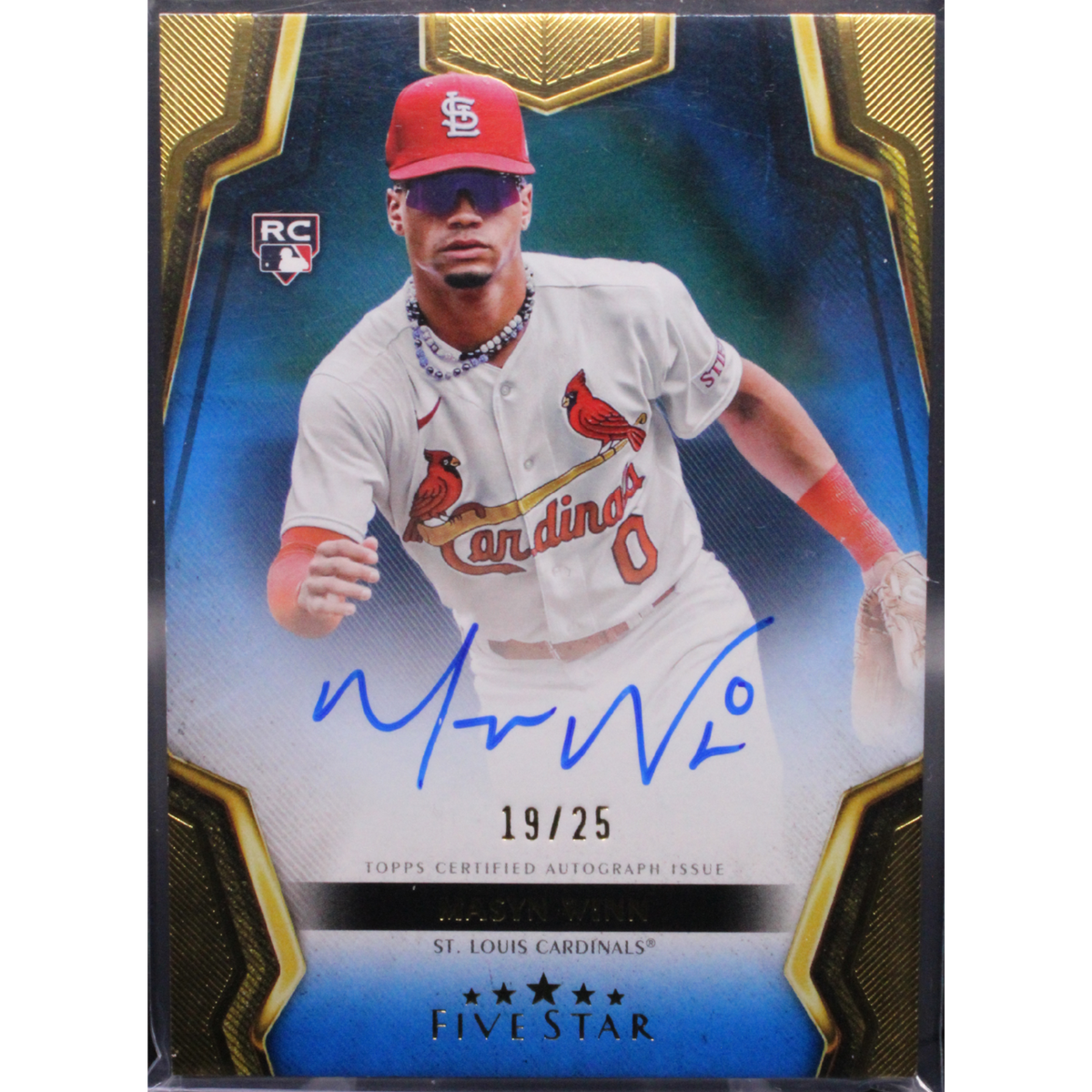 2024 Topps Five Star Baseball - Masyn Winn Fsa-Mw - Blue Auto /25