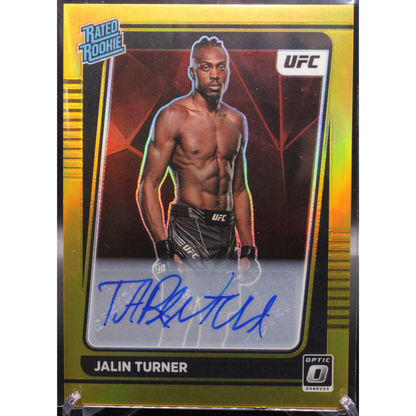 2022 Panini Donruss Optic UFC - Jalin Turner 114 - Rated Rookie Gold Auto /10