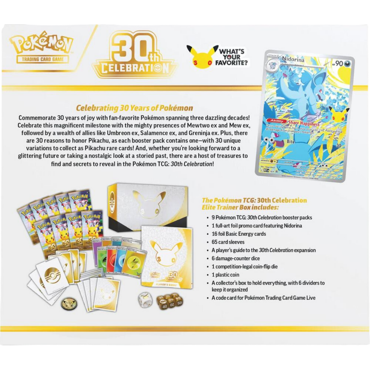 Pokemon 30Th Celebration - Elite Trainer Box