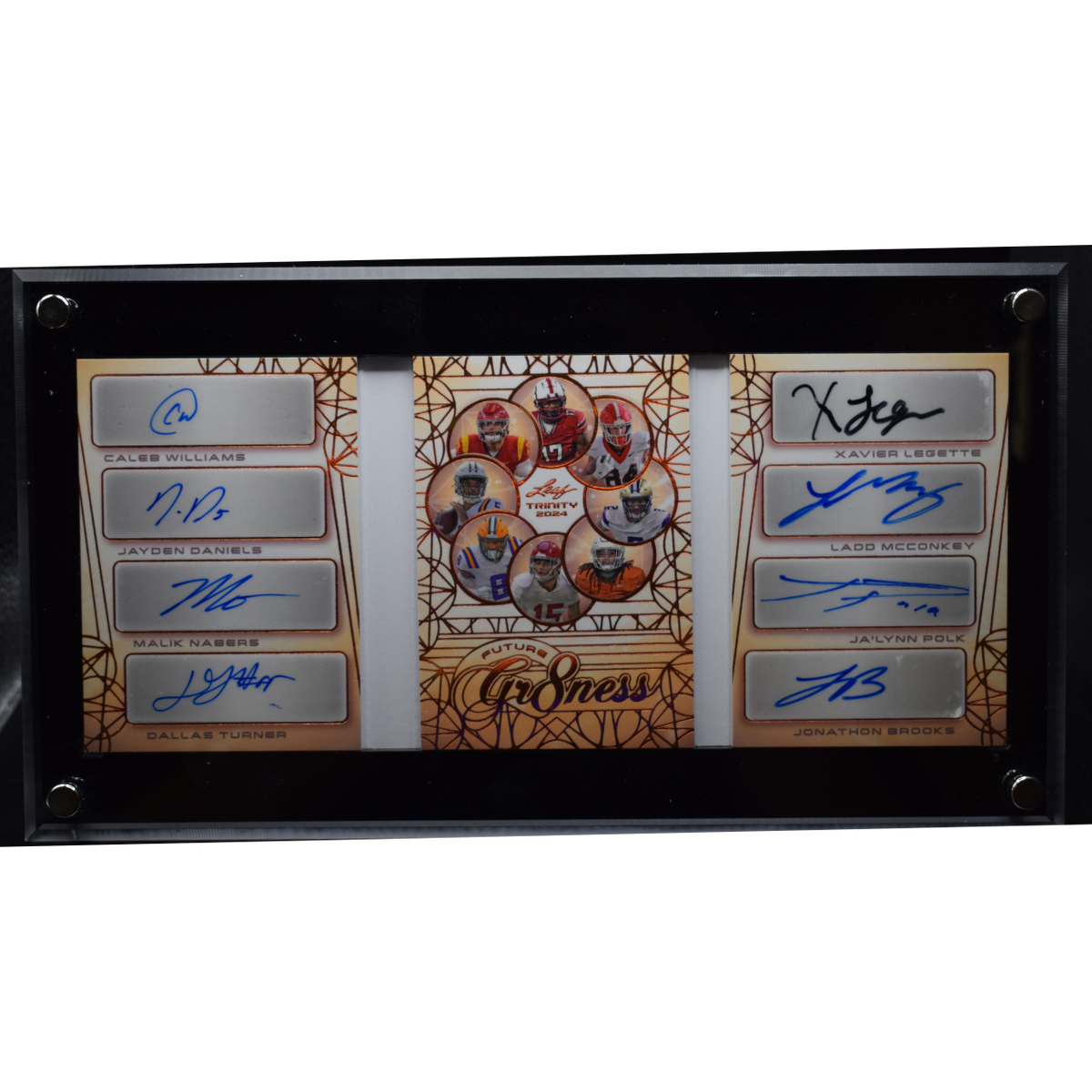2024 Leaf Trinity Football - Williams , Daniels , Nabers , Turner , Legette , Mcconkey , Polk , Brooks - Future Gr8ness Auto /25