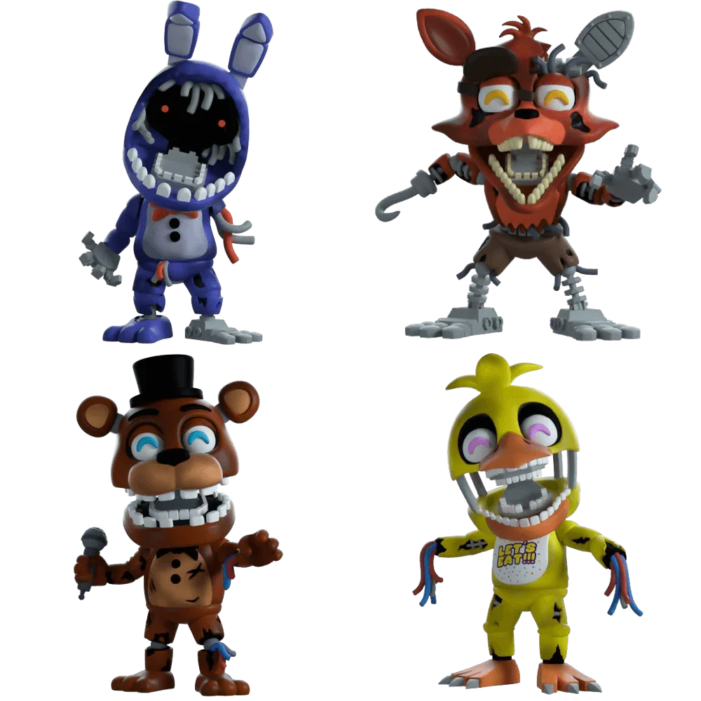Youtooz - Five Nights At Freddy’S - Withered Vinyl Figures Bundle