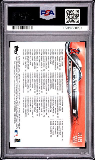 Shohei Ohtani 2018 Topps Update Rookie Card #Us189 PSA 10