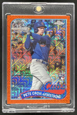 2024 Topps 1989 35th Chrome Orange #2T89C-64 Pete Crow-Armstrong Auto /25