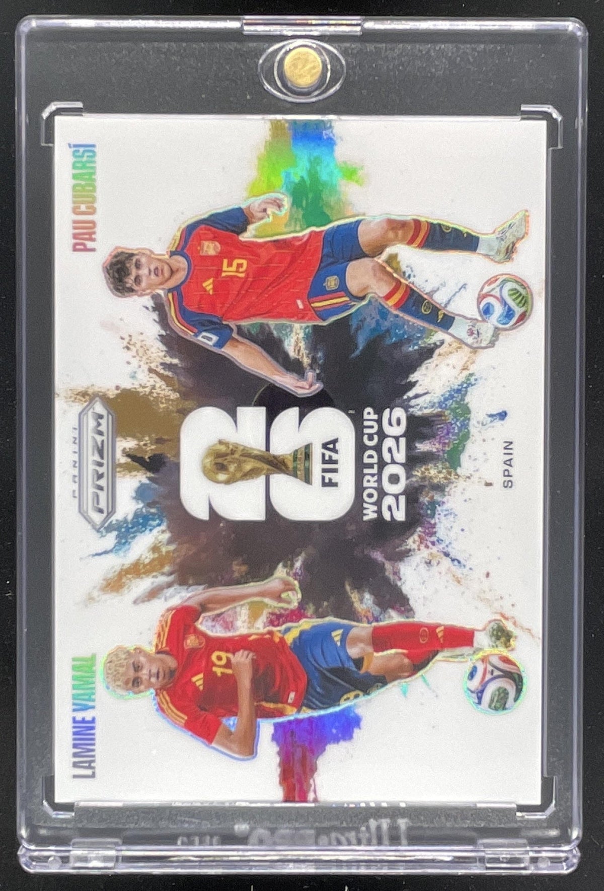 2026 Panini Prizm World Cup Color Blast Duals #5 Lamine Yamal Pau Cubarsi SSP