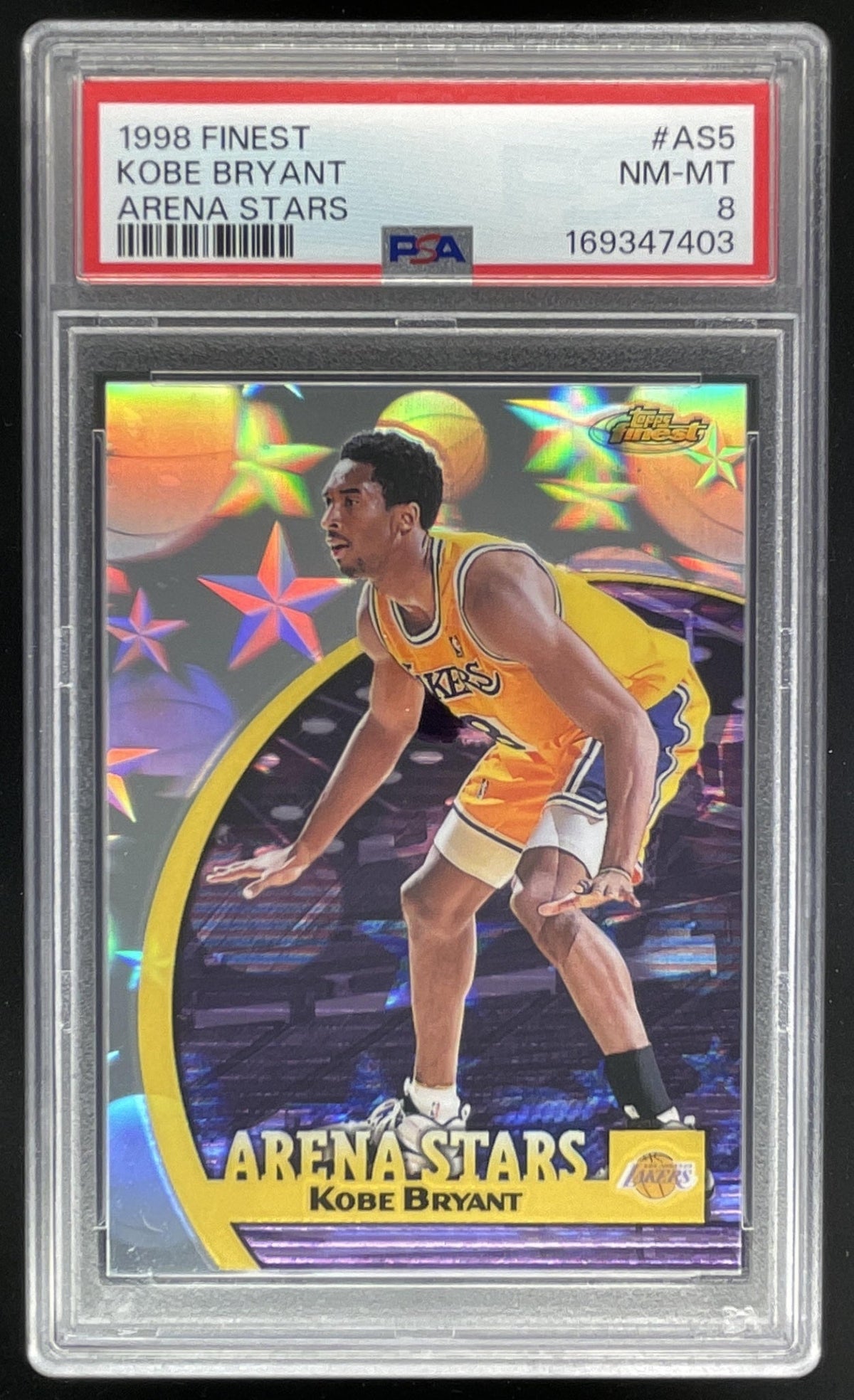 1998-99 Topps Finest Arena Stars #AS5 Kobe Bryant PSA 8