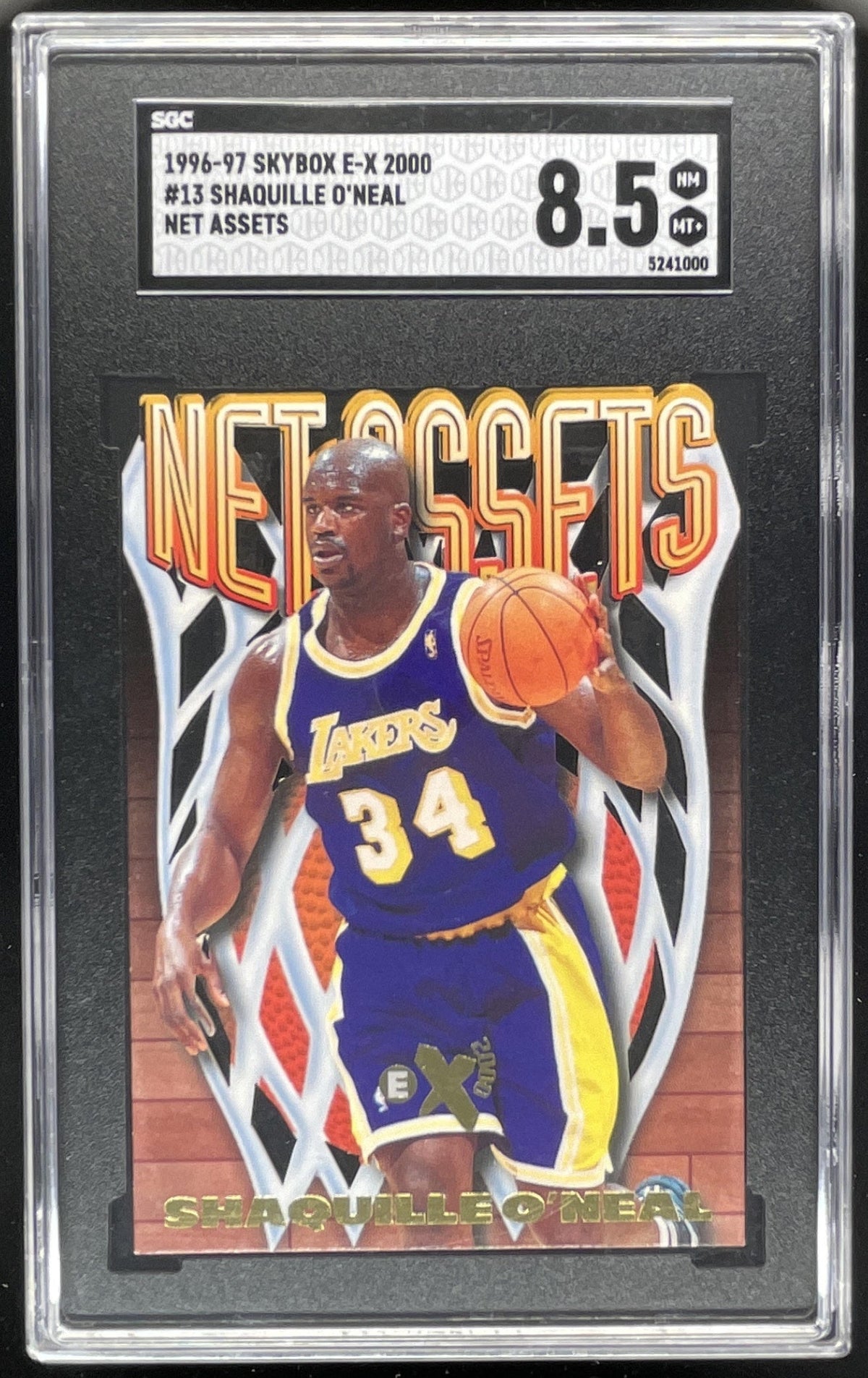 1996 Skybox EX-2000 Net Assets #13 Shaquille O'Neal SGC 8.5