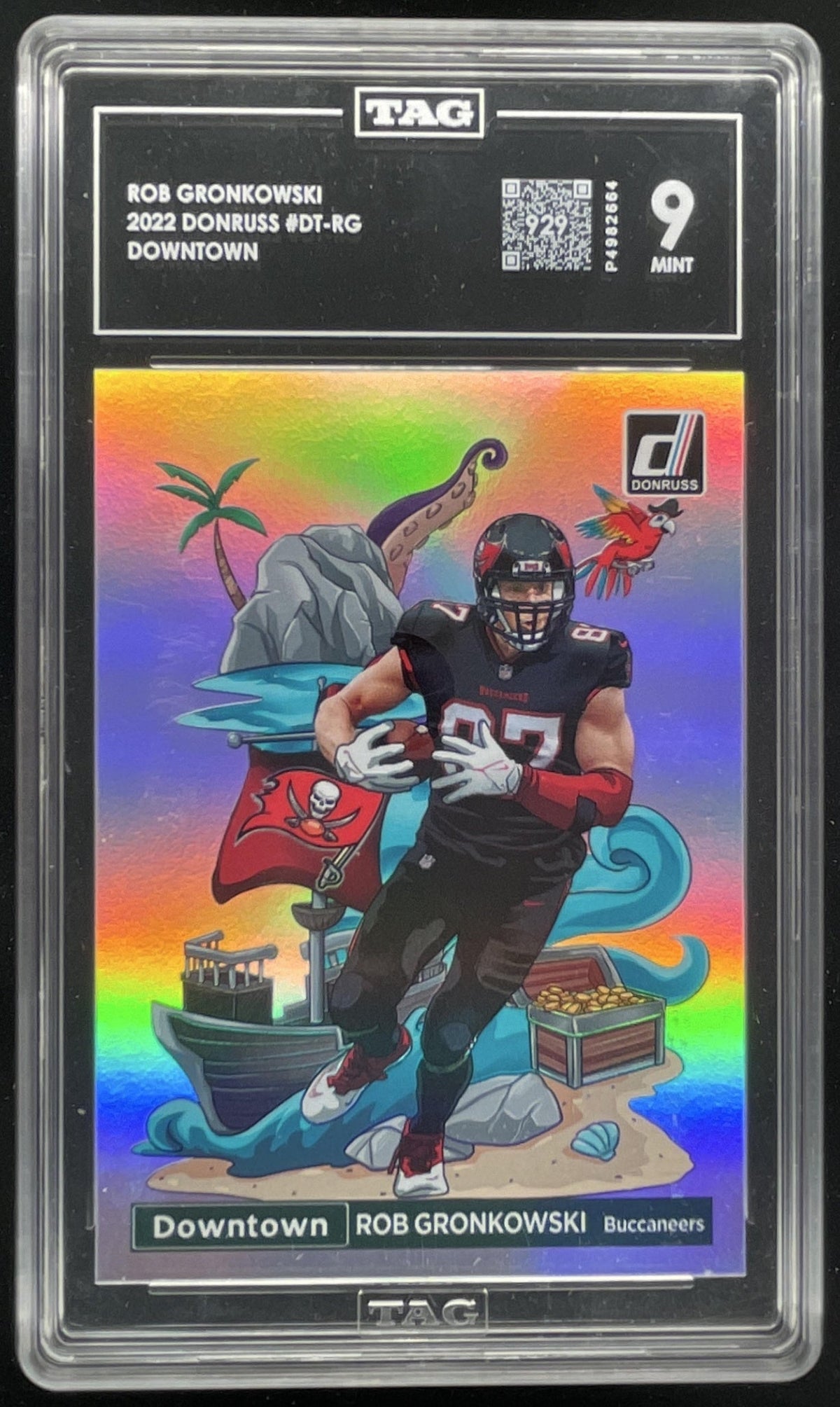 2022 Panini Donruss Downtown! SSP #DT-RG Rob Gronkowski TAG 9