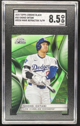 2025 Topps Chrome Black Green Wave Refractors #50 Shohei Ohtani /99 SGC 8.5