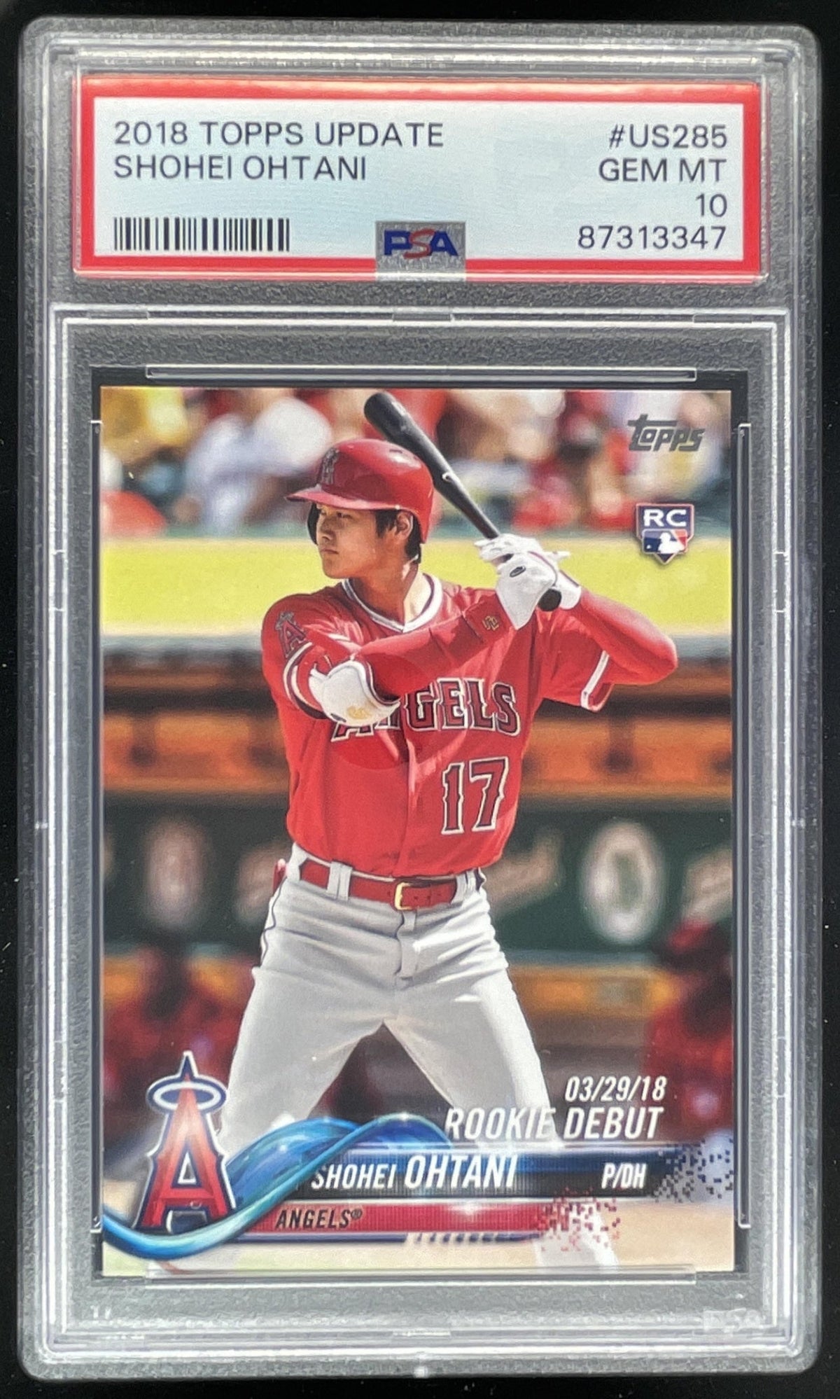 2018 Topps Update #US285 Shohei Ohtani RC PSA 10