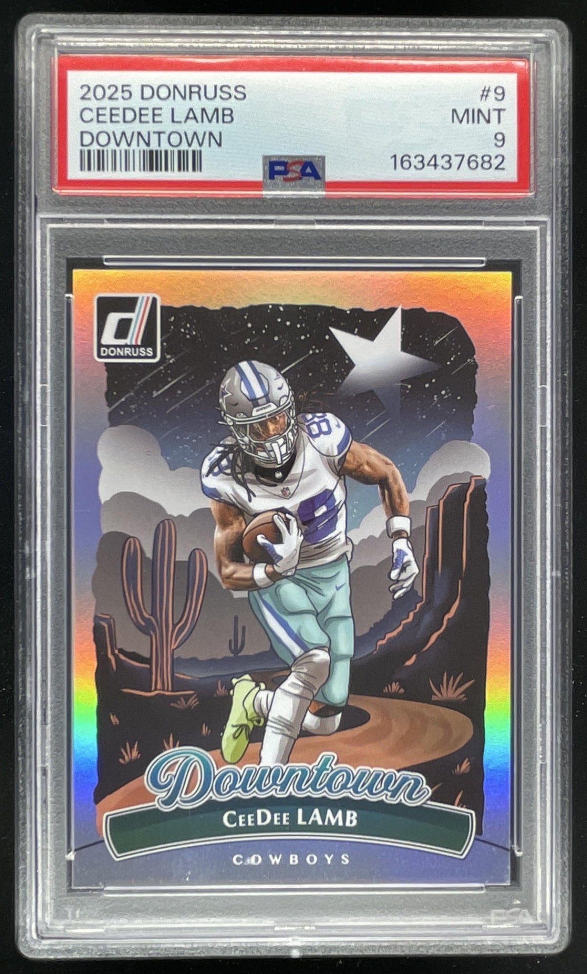 2025 Panini Donruss Downtown! SP #9 CeeDee Lamb PSA 9