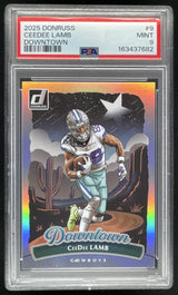 2025 Panini Donruss Downtown! SP #9 CeeDee Lamb PSA 9