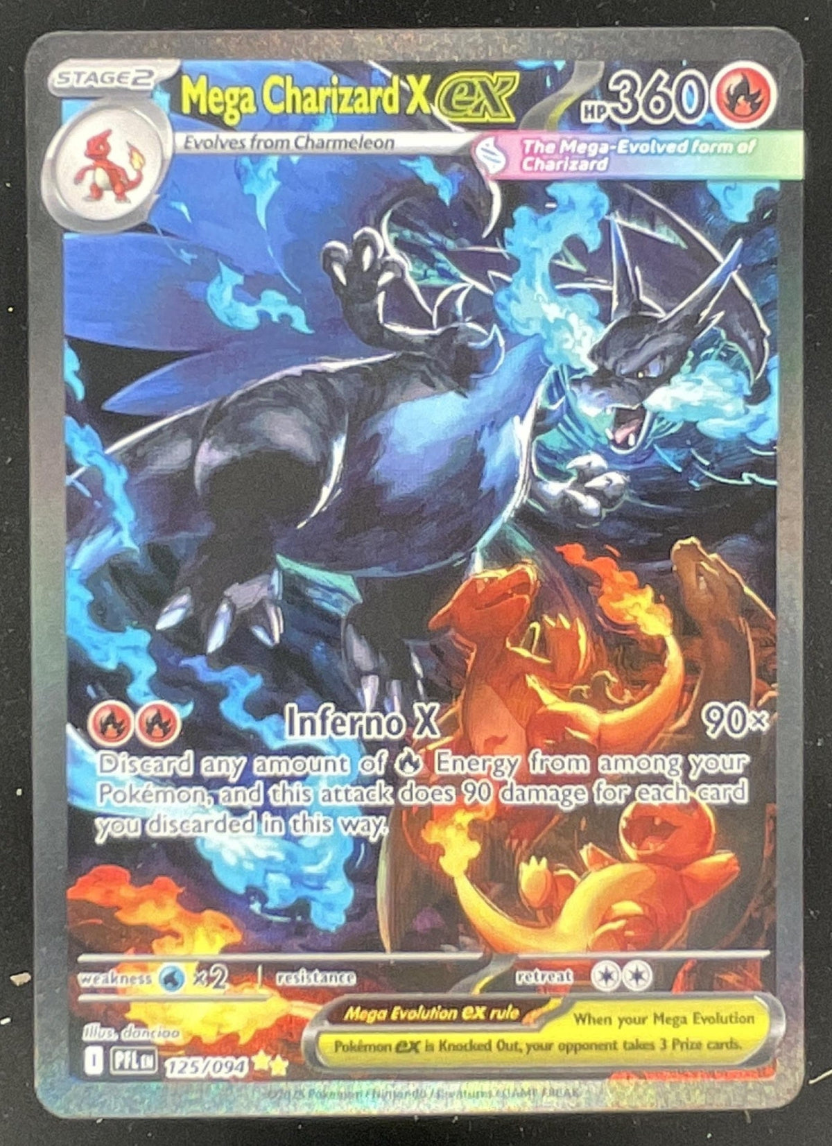 2025 Pokemon Phantasmal Flames #125/094 Mega Charizard X ex Special Illustration