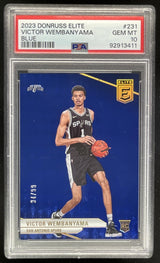 2023-24 Panini Donruss Elite Blue #231 Victor Wembanyama RC /99 PSA 10