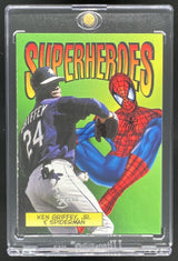 1998 Skybox Dugout Axcess Superheroes #3SH Ken Griffey Jr. Spider-Man
