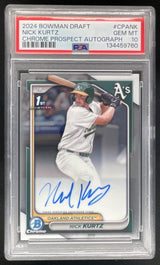 2024 Bowman Draft Chrome Prospect Autographs #CPA-NK Nick Kurtz RC Auto PSA 10