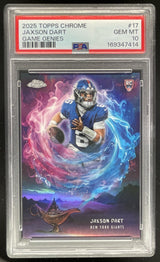 2025 Topps Chrome Game Genies #GG-17 Jaxson Dart RC SSP PSA 10