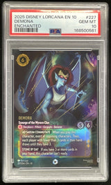 2025 Disney Lorcana Whispers in The Well #227 Demona Enchanted PSA 10