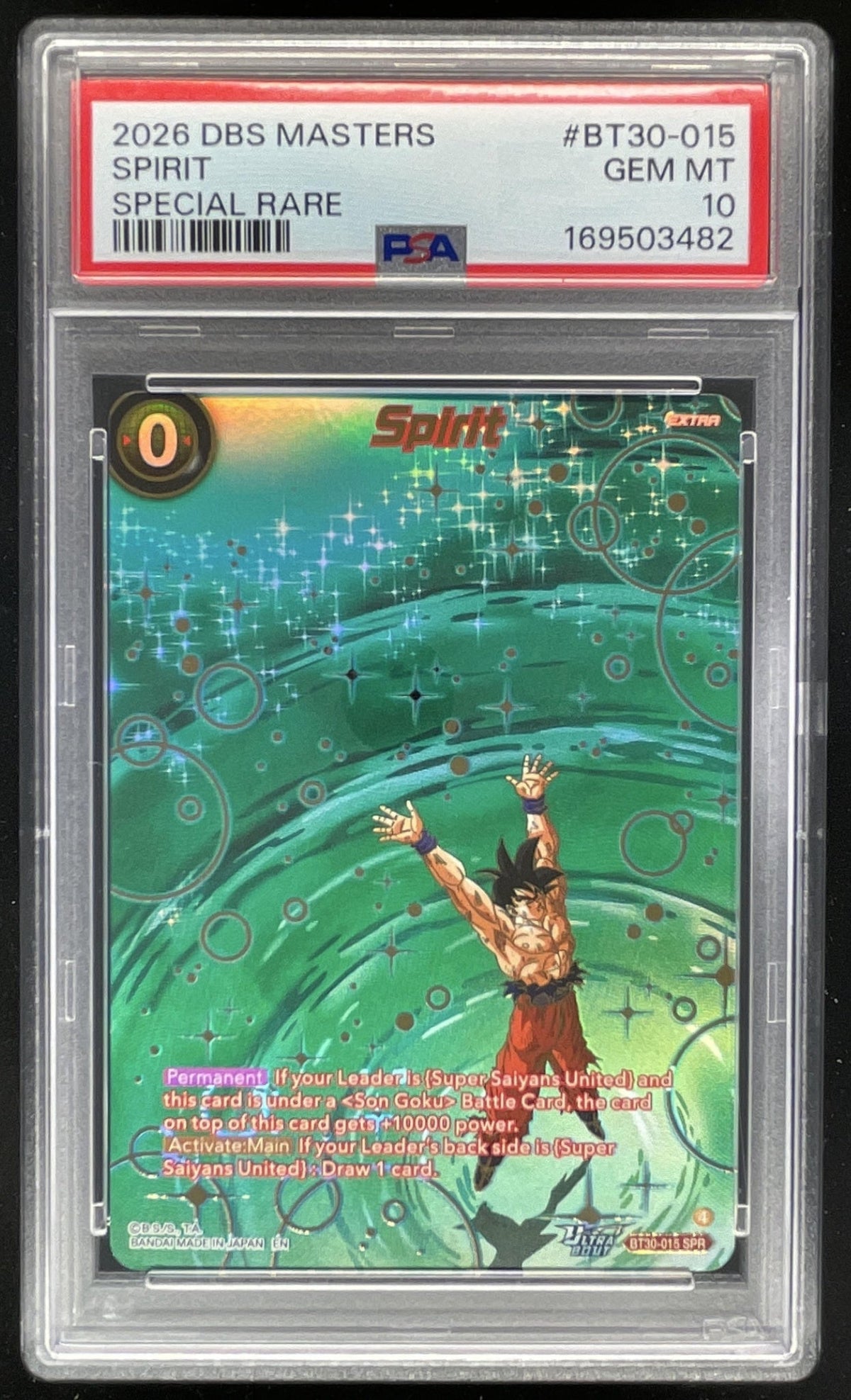 2026 Dragon Ball Super Masters Special Rare #BT30-015 Spirit PSA 10