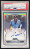 2023 Bowman Chrome Prospect Refractor Junior Caminero RC Auto /499 PSA 10