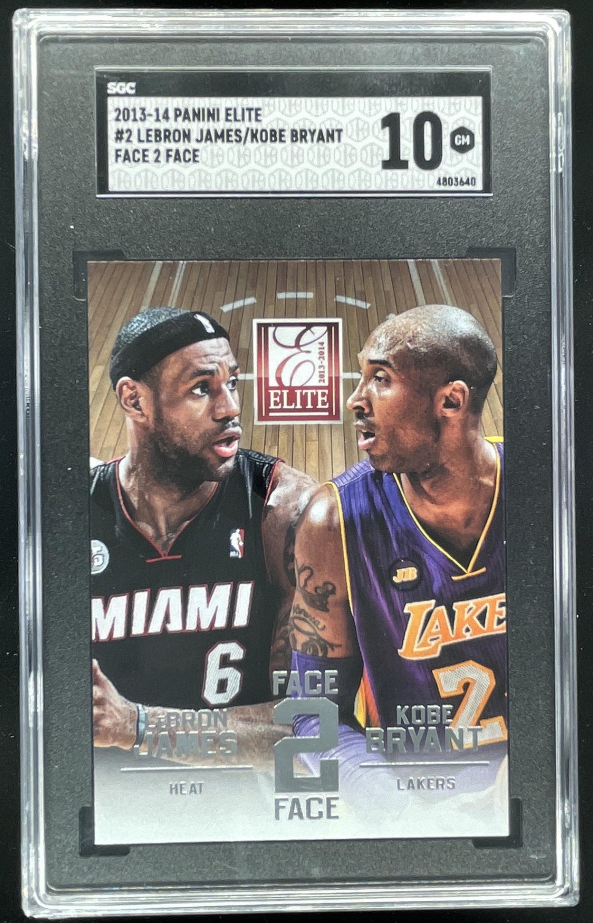 2013-14 Panini Elite Face 2 Face #2 LeBron James Kobe Bryant SGC 10