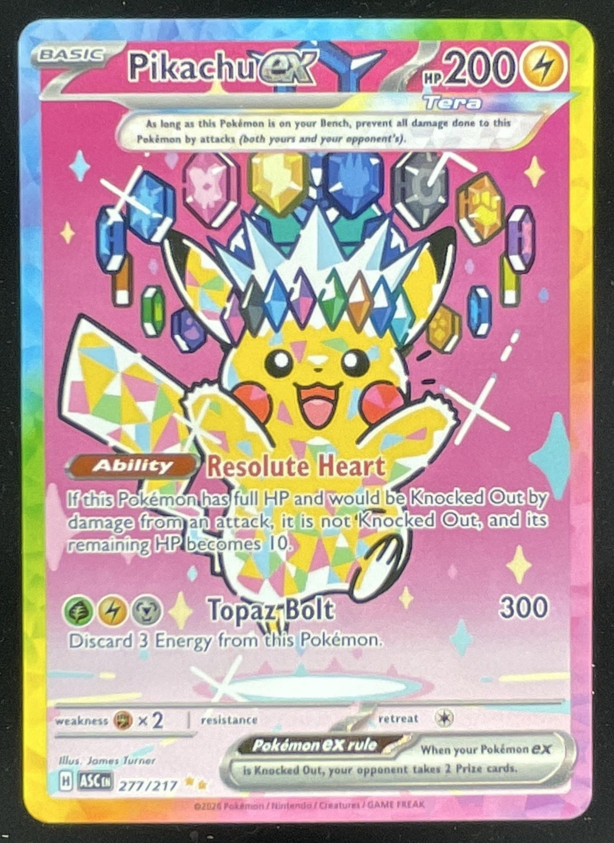 2026 Pokemon Ascended Heroes #277/217 Pikachu ex Special Illustration Rare