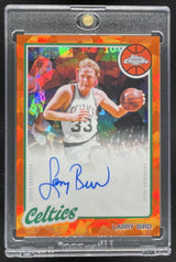 2025-26 Topps Chrome Sapphire 1980-81 Topps Orange #80TBA-LB Larry Bird Auto /25
