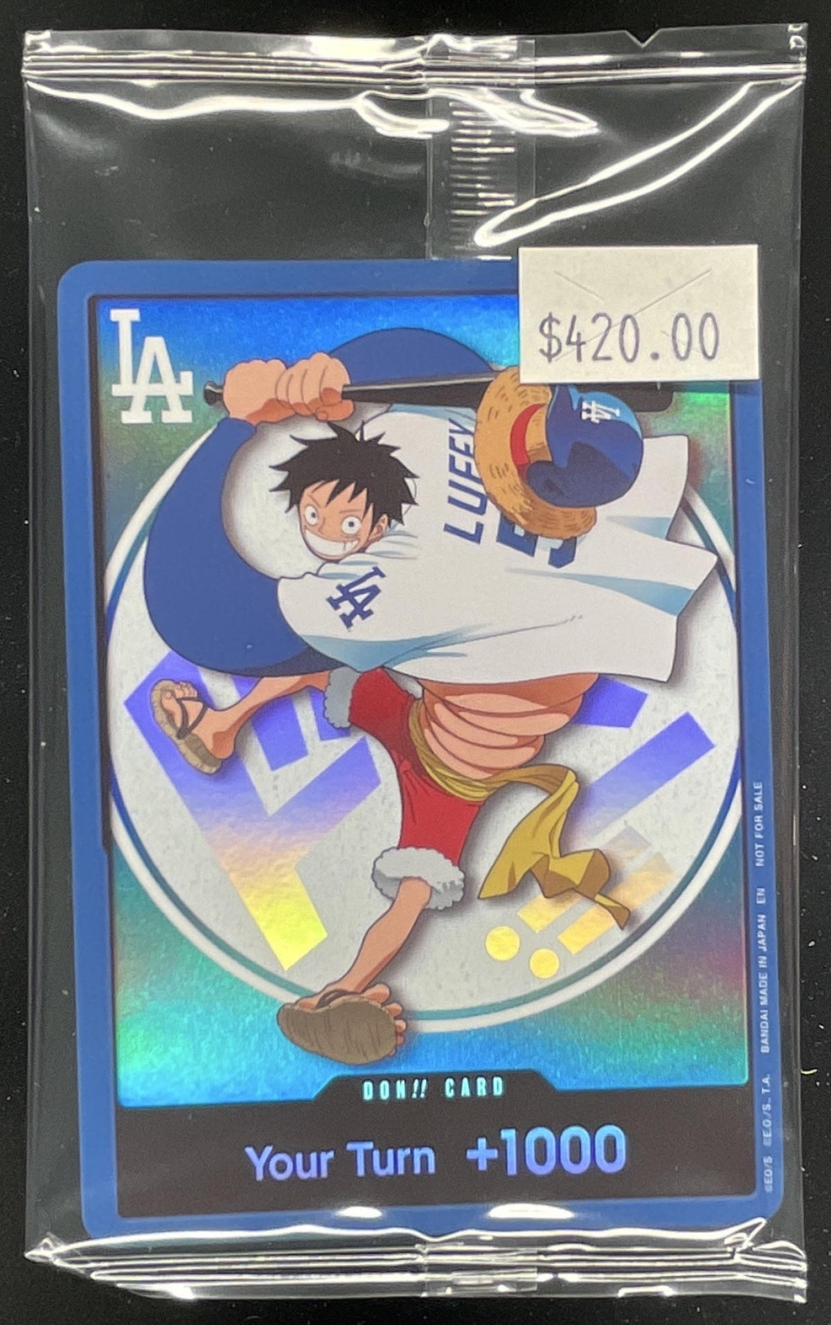 2026 One Piece Los Angeles Dodgers x One Piece Don Card #NNO DON!! Luffy Card