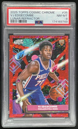 2025-26 Topps Cosmic Chrome Lunar Refractor #35 VJ Edgecombe RC PSA 8