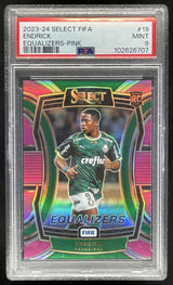 2023-24 Panini Select FIFA Equalizers Pink #19 Endrick /25 PSA 9
