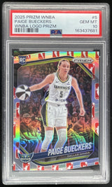 2025 Panini WNBA Prizm WNBA Logo Prizm #5 Paige Bueckers RC PSA 10