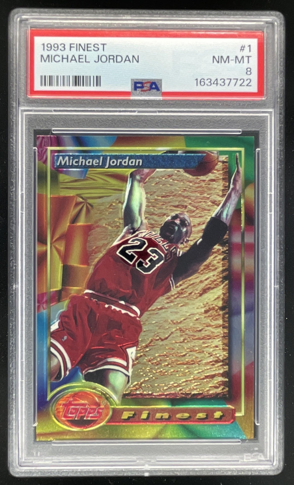 1993-94 Topps Finest #1 Michael Jordan PSA 8