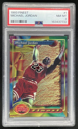 1993-94 Topps Finest #1 Michael Jordan PSA 8