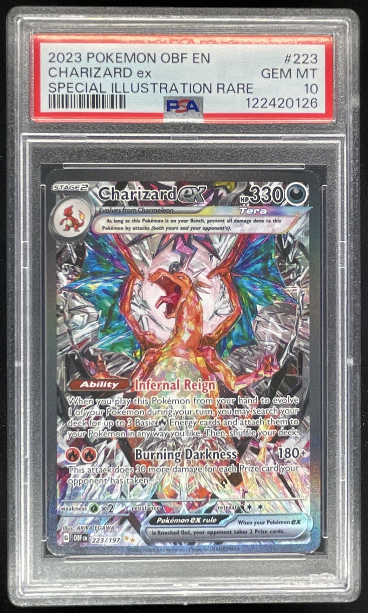 2023 Pokemon SV Obsidian Flames OBF EN Charizard ex Special Illustration PSA 10