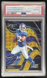 2018 Panini Select Phenomenon Gold Prizm #PH-4 Saquon Barkley RC /10 PSA 10