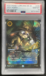 2025 Disney Lorcana Whispers in the Well #235 Judy Hopps Enchanted PSA 10