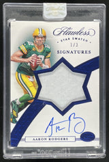 2020 Flawless Star Swatch Sapphire #SSS-AAR Aaron Rodgers Auto /3