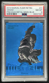 2013 Fleer Retro Marvel -Precious-Metal-Gems-Blue #31 Venom /50 PSA 8