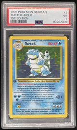 1999 Pokemon German 1st Edition #2 Turtok Holo PSA 7